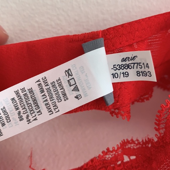 💜 2/$15 💜 Aerie Demi Red Lace Underwire Bra - Picture 6 of 10